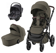 Коляска 3 в 1 Britax Roemer Smile 5Z LUX и автокресло Baby-Safe Core Midnight Grey Urban Olive