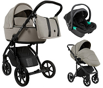 Детская коляска Roan Bass Next 2.0 3 в 1 с автокреслом Pituso Santiso Pro Black BSN/41/2 Hazel/Black/руч.Black