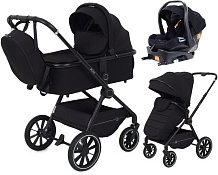 Детская коляска Rant Moss 4 в 1 с автокреслом Carry Pro Black и базой Black