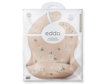 Нагрудник edda Силиконовый SB03-01001 Цветы