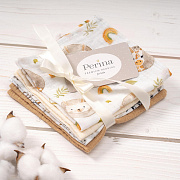 Комплект Perina муслиновых платочков-салфеток 4 шт Цветной микс