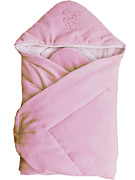 Конверт-одеяло Папитто велюр с вышивкой 2157 розовый