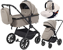 Детская коляска Rant Moss 3 в 1 с автокреслом Cruise Beige Coffee