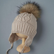 Шапочка двойная вязка Little Star Восхищение 5573 (ЧЗ-нк) серый жемчуг 36