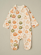 Комбинезон на молнии Little Star Тыковки 0208 (ЧЗ-мз) сливочный 62