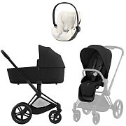 Коляска Cybex Priam IV Matt Black complete Cloud T Off White Plus 3 в 1 Sepia Black