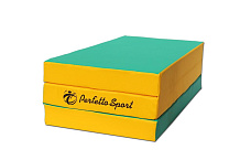 Детский мат Perfetto Sport № 4 (100х150х10 см) складной зелёно/жёлтый