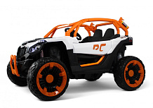 Детский электромобиль RiverToys X707XX WHITE-ORANGE/бело-оранжевый