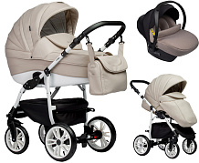 Детская коляска Indigo Indigo Special New 3 в 1 с автокреслом Avionaut Cosmo Beige Is07 св.бежевый