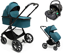 Коляска Agex Life 3 в 1 с автокреслом i-Safe S Black ALG528 Green (Зеленый)