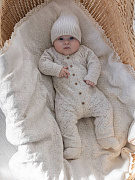 Комбинезон НаследникЪ Выжанова Ромбы НВ-ЛС-001 ЧЗ бежевый меланж 62