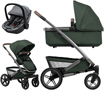 Детская коляска 3 в 1 Joolz Geo5 и автокресло Osann Cuddle Iron Forest Green