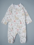 Комбинезон на молнии Little Star Зайки и совы 0208 (ЧЗ-мз) белый 62