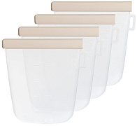 Набор силиконовых пакетов edda для грудного молока 4 шт., 240 мл MSB-01001 Пломбир