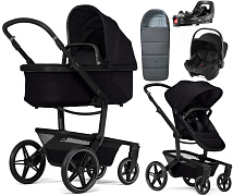 Детская коляска 4 в 1 Joolz Day 5 и автокресло Baby-Safe Core Space Black и база Vario Base 5Z + конверт в подарок Space black