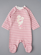 Комбинезон на молнии Little Star 0208 лапочка дочка, розовая полоска 68