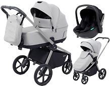 Детская коляска Rant Flex Therm Soft 3 в 1 с автокреслом Miro Black Stone Grey