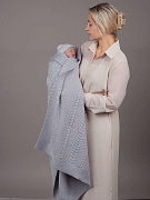 Плед НаследникЪ Выжанова Косы 80х100 НВ-ЛС-006 серый