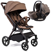 Прогулочная коляска Peppy Vigo с автокреслом Verona Brown Mocca мокко