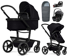 Детская коляска 4 в 1 Joolz Day 5 и автокресло Britax Roemer Baby-Safe Pro Style Carbon Black и база Vario Base 5Z + конверт в подарок Space black