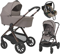 Детская коляска 3 в 1 Espiro Code 2026 и автокресло Pi Beige 109 unusually taupe