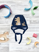 Утеплённый чепчик Mjolk Бурые мишки 36