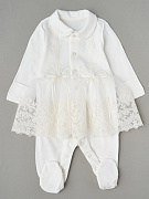 Комбинезон с юбочкой Little Star Азалия хлопок интерлок 3372 крем 62