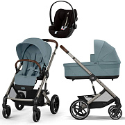 Коляска Cybex Balios S Lux TPE 2025 Cloud G i-Size Moon Black Plus 3 в 1 Stormy Blue