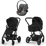 Коляска Cybex Balios S Lux BLK 2025 Cloud G i-Size Lava Grey Plus 3 в 1 Moon Black