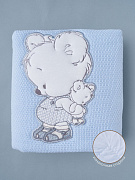 Плед вязаный Little Star Мишка Малыш 120х90 см голубой