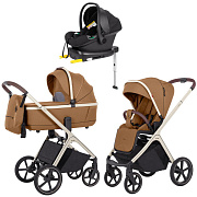 Коляска Carrello Vector CRL-6550 Nova Black Line с базой Isofix 3 в 1 Coral Beige