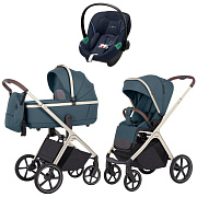 Коляска Carrello Vector CRL-6550 и автокресло Cybex Aton S2 Ocean Blue 3 в 1 Prime Blue