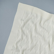 Плед вязаный Little Star Ромбик 90х90 крем