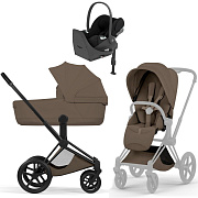 Коляска Cybex Priam V Matt Black Style Cloud T Sepia Black Plus Base T 4 в 1 Coconut Brown