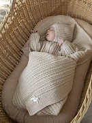 Плед НаследникЪ Выжанова Колосок р. 95х95 НВ6035 бежевый