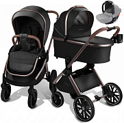 Детская коляска AmaroBaby Motus Premium Ecco Exclusive 3 в 1 с автокреслом Rant Cruise Grey черный