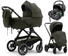 Коляска Agex Prima Pro 3 в 1 с автокреслом i-Safe S Black APF664 Green (Зеленый)