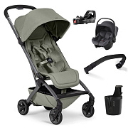 Прогулочная коляска Joolz Aer 2 SE и автокресло Baby-Safe Core Midnight Grey и база Vario Base 5Z Sage green