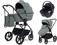 Детская коляска Rant Teo Soft 3 в 1 с автокреслом Aster Zero Black Olive