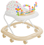 Детские ходунки Indigo ABC бежевый-белый