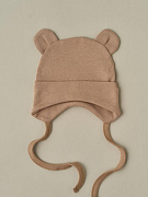 Шапочка-котелок с завязками Little Star Мишка 8405 (ЧЗ-мз) бежевый 38