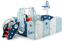 Манеж UNIX Kids SUPREME Space 160x160 с качелями Blue