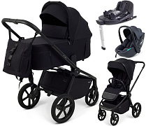 Детская коляска Rant Flex Forma 4 в 1 RA124 с автокреслом Miro Dark Grey и базой Black Черный