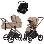 Коляска Carrello Vector CRL-6550 и автокресло Cybex Aton S2 Moon Black 3 в 1 Foam Beige