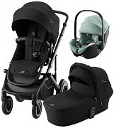 Коляска 3 в 1 Britax Roemer Smile 5Z и автокресло Baby-Safe Pro Jade Green Space Black