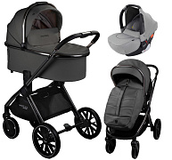 Детская коляска AmaroBaby Motus Premium Ecco 3 в 1 с автокреслом Rant Cruise Grey серый