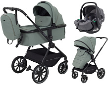 Детская коляска Rant Moss 3 в 1 с автокреслом Rant Evomax Grey Green