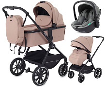 Детская коляска Rant Moss 3 в 1 с автокреслом Miro Olive Latte beige