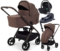 Детская коляска Rant Aventa 4 в 1 с автокреслом Evomax Black и базой Beige
