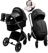Детская коляска AmaroBaby Genius 3 в 1 с автокреслом Rant Cruise Beige черный